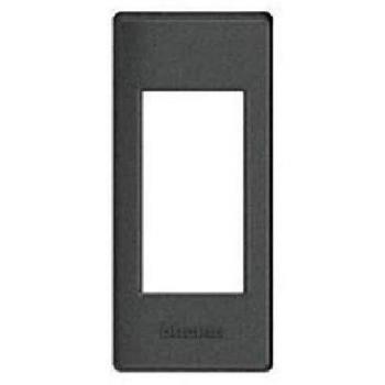 Placa+soporte 1 módulo Livinglight Antracita