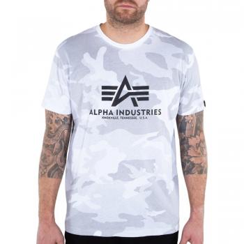 Camiseta Alpha Industries Basic Camo Blanca para Hombre - Tallas S a XL