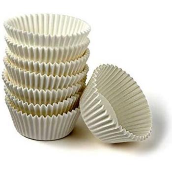 Zenker Cápsulas Magdalenas, Moldes individuales para cupcakes, muffins y magdalenas en papel, Aptas para hornear, Color Blanco, ø 5cm, Pack de 100 uds