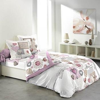 Douceur D'Intérieur  - 1641224, Juego De Cama 4 Piezas , 240 X 300 Cm , Monsegur , Estampado 42 Hilos Allover