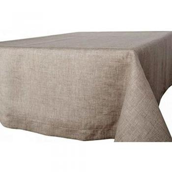 De la manera de lino: color gris vainica mantel de lino, gris, 140cm x 400cm- 55 x 157