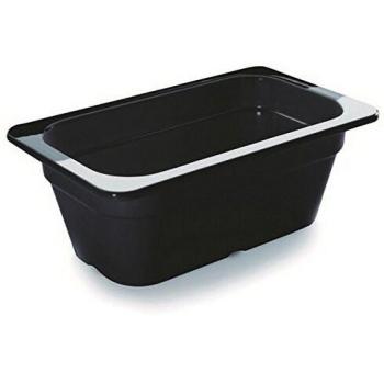 Lacor 66465J - Cubeta negra melamina gn 1/4 265x162x65