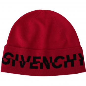 Givenchy Unisex Red Wool Beanie Hat
