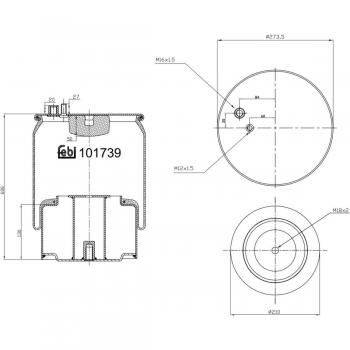 Fuelles de suspensión neumática FEBI BILSTEIN 101739, Silentblock de barra estabilizadora FEBI BILSTEIN 172709