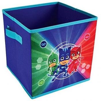Cubo de Almacenamiento Plegable Pyjamasques Azul con Asas 28 x 28 x 28 cm