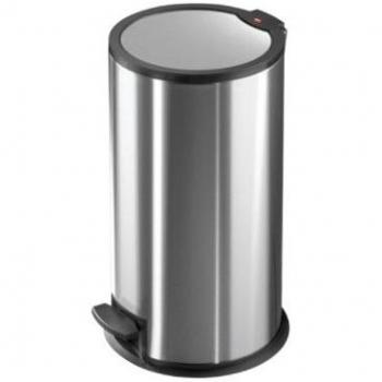 Hailo T3 - Cubo de acero inoxidable antihuellas, con pedal, 16 l
