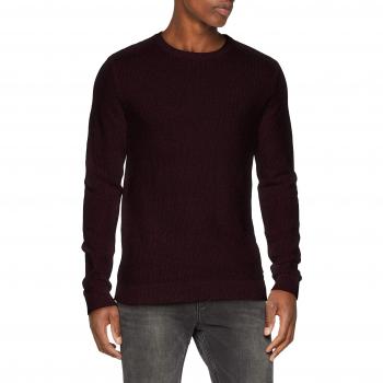 JACK & JONES Jjestructure Knit Crew Neck Noos, suéter para Hombre, Rojo