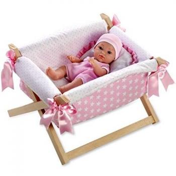 ARIAS - Muñeca de 33 cm con moisés
