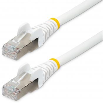 StarTech.com Cable de Red Ethernet CAT6a - Blanco - LSZH - 10GbE - 500MHz - PoE++ de 100W