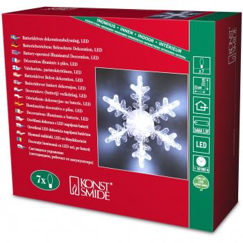Konstsmide Frost acrylic snowflake LED Apto para uso en interior 7lámpara