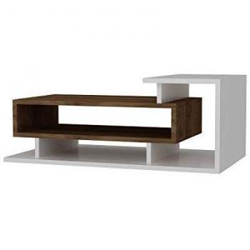 Decoratie - Mesa baja de diseño escandinavo Spring, 90 x 35 cm, color blanco