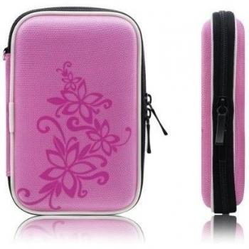 Xcessor Protectron T1 2.5 Funda Carcasa HDD de Disco Duro Portátil. Bolsa de Protección Con Textura De La Flor. Rosa.