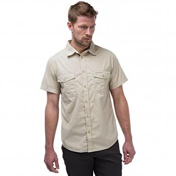 Craghoppers Camisa de Manga Corta para Hombre, Tejido Kiwi, Hombre, Color marrón Claro, tamaño 4XL