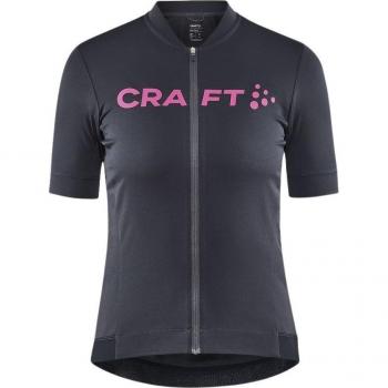 Women's Craft Essence Short Sleeve Jersey in Asphalt-Purple