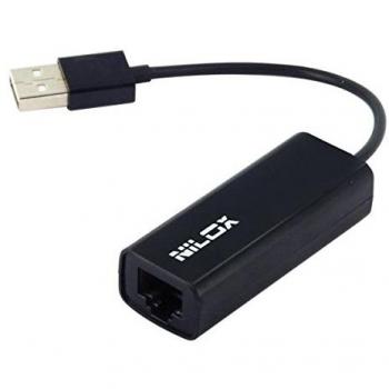 Nilox USB 2.0 TO LAN 10/100 ADAPTER USB 2.0 RJ-45 Negro adaptador de cable - Adaptador para cable