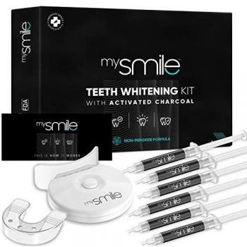 mysmile Kit de Blanqueamiento Dental Profesional con 6 Geles, Luz LED y Molde para Dientes - Fórmula Segura Sin Peróxido