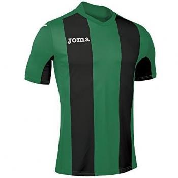 Joma Pisa Camiseta de Juego Manga Corta, Hombre, Verde/Negro, 6XS-5XS