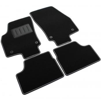 Il Tappeto Auto SPRINT03404 Alfombrilla para Coche, Negra, Antideslizante, Borde Bicolor, Tacón de Goma Reforzado