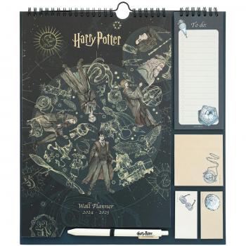 Planificador 2024/2025 Harry Potter - Agenda anual con diseño temático de Harry Potter, incluye páginas para planificación mensual y semanal, secciones para notas, espacio para metas y recordatorios, encuadernación resistente, tamaño A5