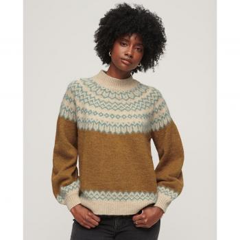 Jersey Superdry Slouchy Pattern Tostado para Mujer