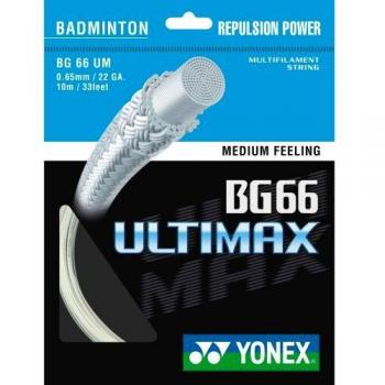 Cordaje de Bádminton YONEX BG-66 ULTIMAX Blanco (10 Mts)