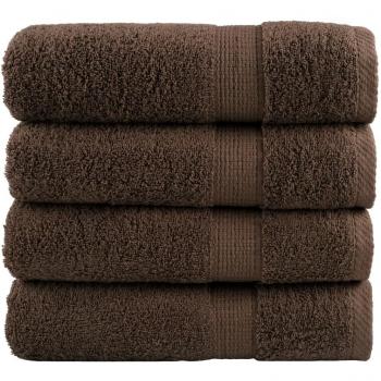 Toallas de ducha SOLUND 4 piezas gris 70x140 cm 600gsm