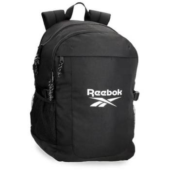 Mochila Reebok Carson Dos Compartimentos 26L Negro Puro Blanco, dimensiones 30x47x18,5 cms, fabricada en Poliéster