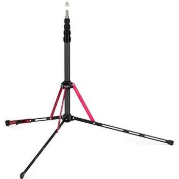 Manfrotto NanoPole - Pie de estudio de carbono, soporte de nanopolo, color negro y rojo