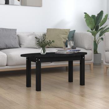 Mesa de centro de madera maciza de pino 80x40x35 cm en colores Blanco, Gris y Marrón miel, adecuada para salón o comedor, también conocida como mesita auxiliar o mesa de café
