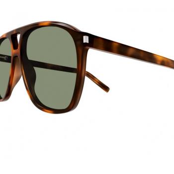 Saint Laurent Dune Oversize Pilot Sunglasses, Brown unisex, Size: 58 MM
