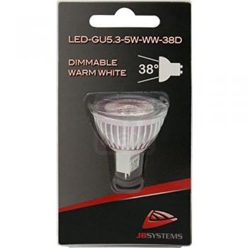 JBSYSTEMS DICROICA GU10 LED COB 5W 12v BLANCO CALIDO 3000K 38º