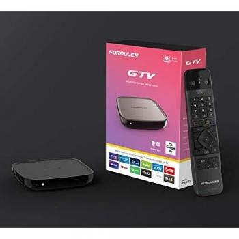 Receptor IPTV Formuler GTV 4K UHD Android 9.0 con H.265, 2GB RAM, 16GB Flash, WiFi Doble Banda y Control Remoto Bluetooth
