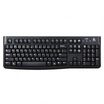 Logitech K120 Teclado con Cable Business para Windows, Disposición QWERTY Pan Nordic , Negro