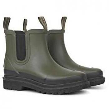 Ilse Jacobsen Rub 30C Women's Rubber Chelsea Boots - Army Green, Natural Rubber