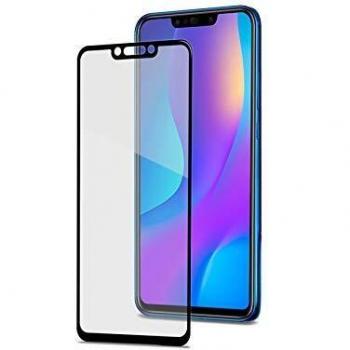 Celly Protector de Pantalla para Huawei P Smart + Vidrio Cristal Templado Dureza 9H Antihuellas y Antiarañazos, Negro