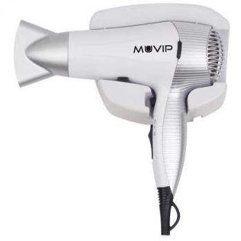 Secador de Pelo Muvip 2200W con Motor DC, Base para Colgar en Pared, 2 Velocidades, 3 Temperaturas, Botón de Aire Frío y Cable de 1.8m