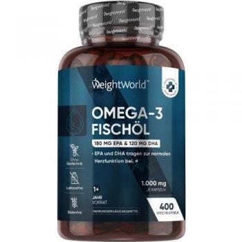Aceite de Pescado Omega-3 1000 mg - 400 Cápsulas Blandas