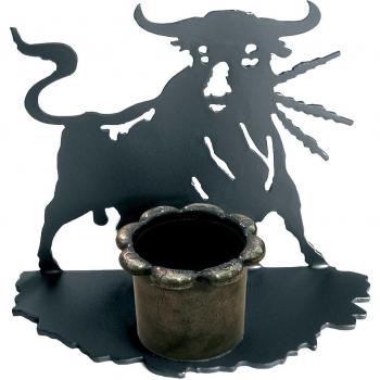 IMEX EL ZORRO El Zorro 11539-Portavela Toro, 2, 129 x 154 mm, Hierro Forjado, Negro, 8x15.4x12.9 cm