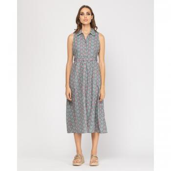 Vestido midi camisero sin mangas Niza
