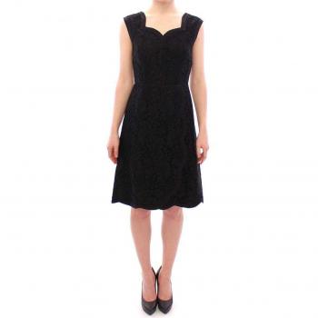 Dolce & Gabbana Black Floral Lace Sicily Runway Dress - IT40|S, Midi Dress, Female, Black, Size: XS