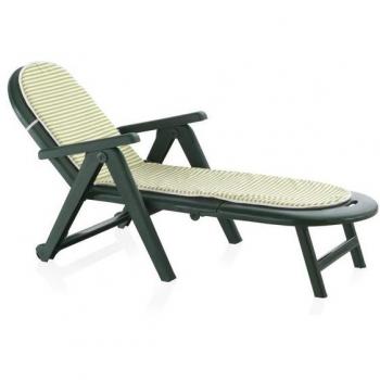 Shaf Tumbona Caiman Blanca con Cojín - Ideal para Relajarse en el Jardín