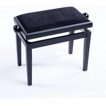Gewa Deluxe Adjustable Piano Bench Black Matte