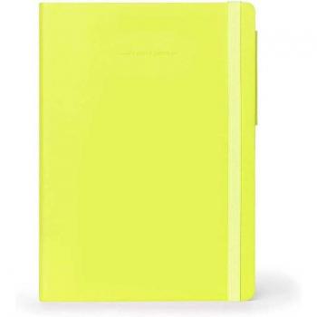 Cuaderno LEGAMI Lime Green - Bloc de Notas Grande con Páginas Numeradas y Lengüeta Marcapáginas