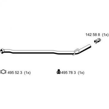 Tubo de Escape ERNST 522557 para Renault Kangoo I y Kangoo I Express - 1400 Centro