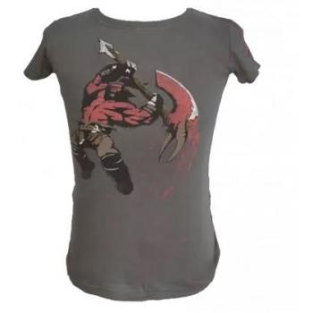 Camiseta Gris Mujer Dota 2 Axe Charcoa Talla S