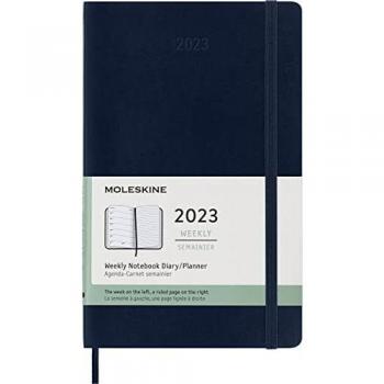 Agenda Semanal 2023 Moleskine L Tapa Blanda Azul Zafiro