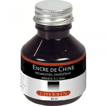 Herbin 11209T - Un flacon d'encre de Chine noire, 50 ml