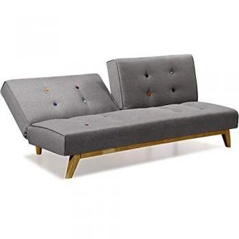 habitatetjardin Sofá Cama Clic clac Luca - 3 plazas - Gris Claro
