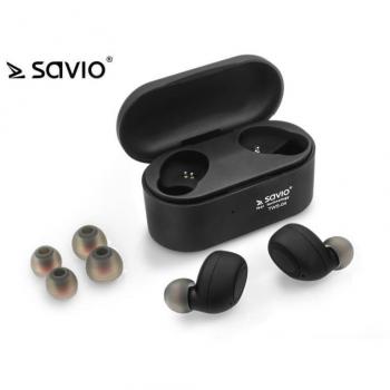 Savio TWS-04 Wireless Bluetooth Earphones Black Graphite