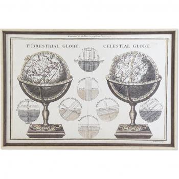 Cuadro de cristal con diseño de mapamundi enmarcado para decoración del hogar
